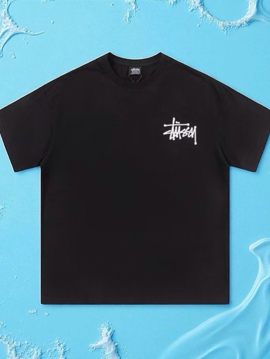 Stussy Other - 🎈Stussy Black Crewneck Tee - Logo Tag Detail
